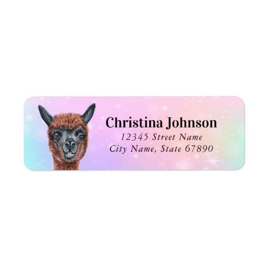 Llama Return Address Labels (Voorkant)