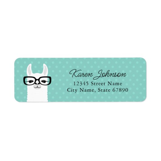 Llama Return Address Labels (Voorkant)