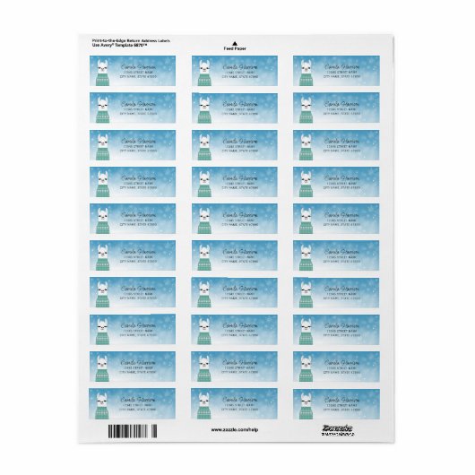 Llama Return Address Labels (Full Sheet)