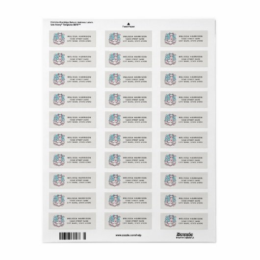Llama Return Address Labels (Full Sheet)