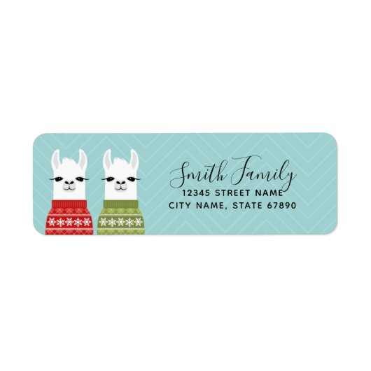 Llama Return Address Labels (Voorkant)