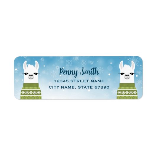 Llama Return Address Labels (Voorkant)