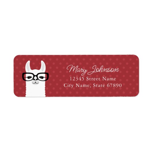 Llama Return Address Labels (Voorkant)