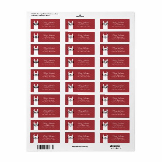 Llama Return Address Labels (Full Sheet)