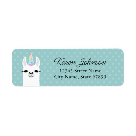 Llama Return Address Labels (Voorkant)