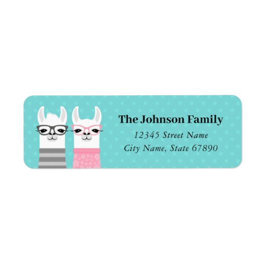 Llama Return Address Labels (Voorkant)