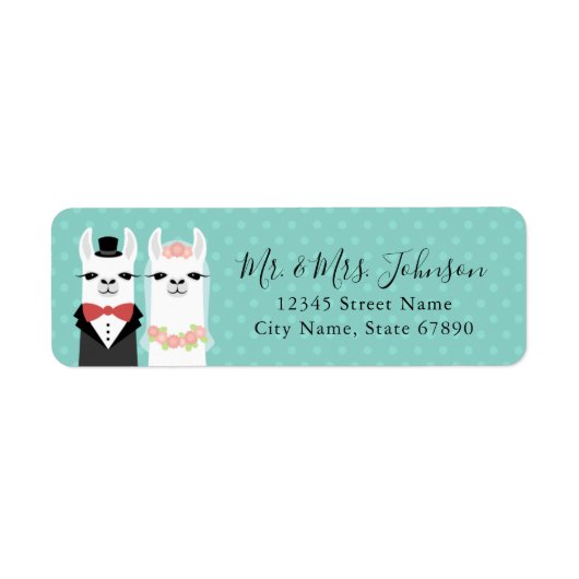 Llama Return Address Labels (Voorkant)