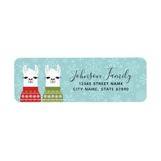 Llama Return Address Labels (Voorkant)