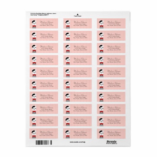 Llama Return Address Labels (Full Sheet)