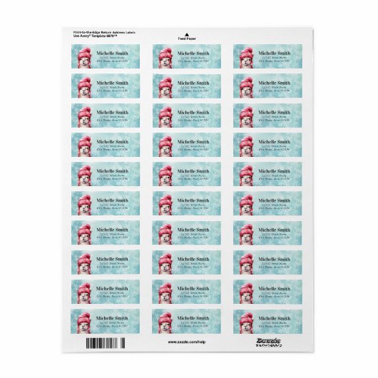 Llama Return Address Labels (Full Sheet)