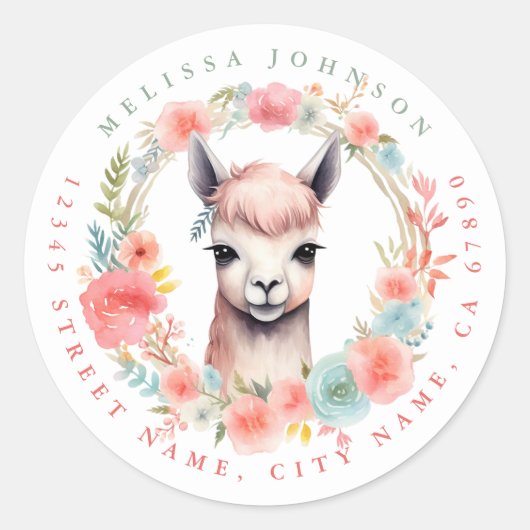 Llama Return Address Labels (Voorkant)