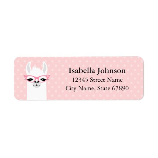 Llama Return Address Labels (Voorkant)