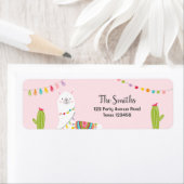 Llama Return Address Labels Fiesta Alpaca Mexican (Insitu)