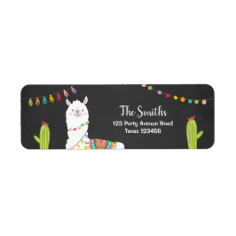 Llama Return Address Labels Fiesta Alpaca Mexican