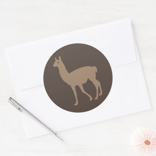 Llama Ronde Sticker (Envelop)