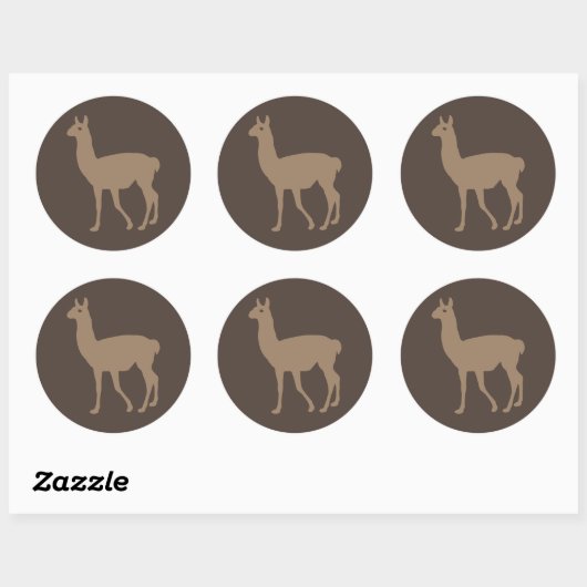 Llama Ronde Sticker (Vel)