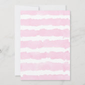 Llama roze groene cactus Succulent Girl Baby showe Kaart (Achterkant)