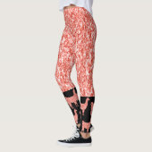Llama roze koraalglitter Sparkles black Leggings (Links)