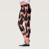 Llama roze koraalglitter Sparkles black Leggings (Links)
