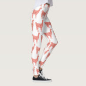 Llama roze koraalglitter Sparkles patroon Leggings (Rechts)