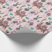 Llama | Roze | Papier voor onmiddellijke verpakkin (Hoek)