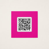 Llama Roze QR-code vezel visitekaartjes (Achterkant)