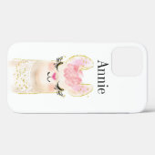 Llama Roze Waterverf Naam Case-Mate iPhone Case (Achterkant (horizontaal))
