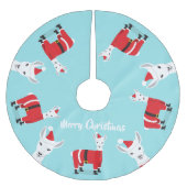 Llama Santa Animal Christmas Kerstboom Rok (Voorkant)