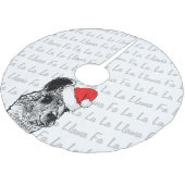 Llama Santa Hat Fa La La Llama Kerstboom Rok (Gekanteld)