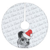 Llama Santa Hat Fa La La Llama Kerstboom Rok (Voorkant)