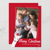 Llama Santa-kerstfoto Feestdagenkaart (Voorkant / Achterkant)