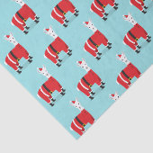 Llama Santa Red Blue Kerstmis Tissuepapier (Detail)