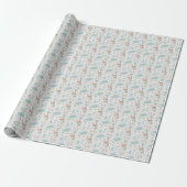 Llama Schattige Baby Pastel Waterverf Patroon Cadeaupapier (Uitgerold)
