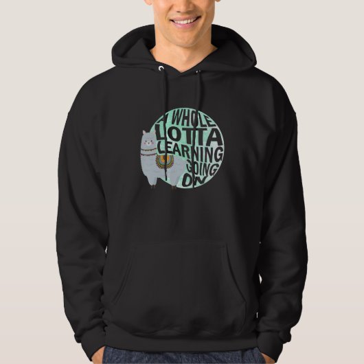 Llama School Leerleraar Leerling Hoodie (Voorkant)