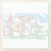 Llama-set Glazen Onderzetter (Achterkant)