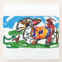 Llama-set Glazen Onderzetter