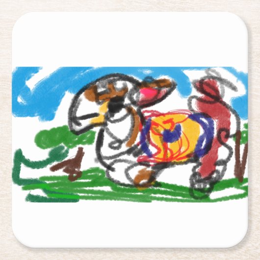 Llama-set Kartonnen Onderzetters (Voorkant)