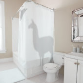 Llama Shadow Silhouette Shadow Buddies Shower Douchegordijn (In situ)