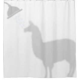 Llama Shadow Silhouette Shadow Buddies Shower Douchegordijn