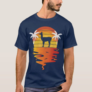 Llama shirt retro zonsondergang 70s vintage Llama