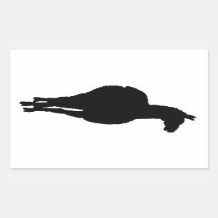 Llama Silhouette (naar voren gericht) Rechthoekige Sticker