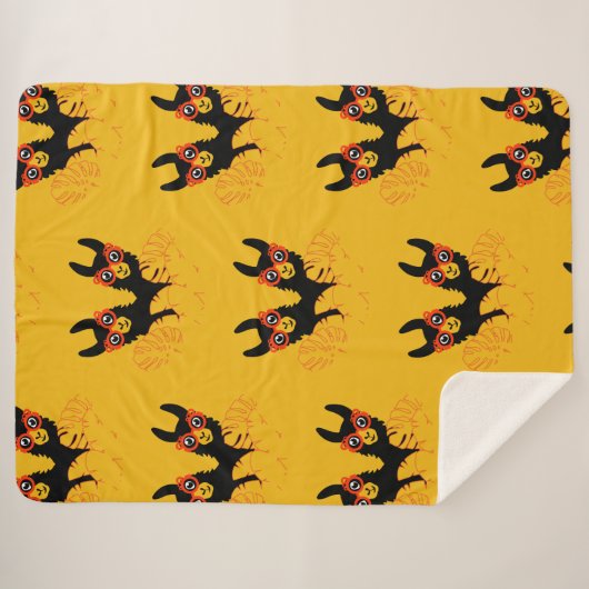 Llama Sisters Sherpa Deken (Voorkant (horizontaal))