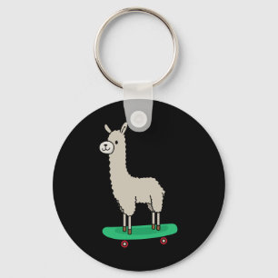 Llama Skateboard Grappig Skateboarden Alpaca Llama Sleutelhanger