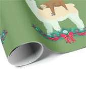 Llama Slaath kerstkerstkerstkerstkerstman, hoeve S Cadeaupapier (Rol Hoek)