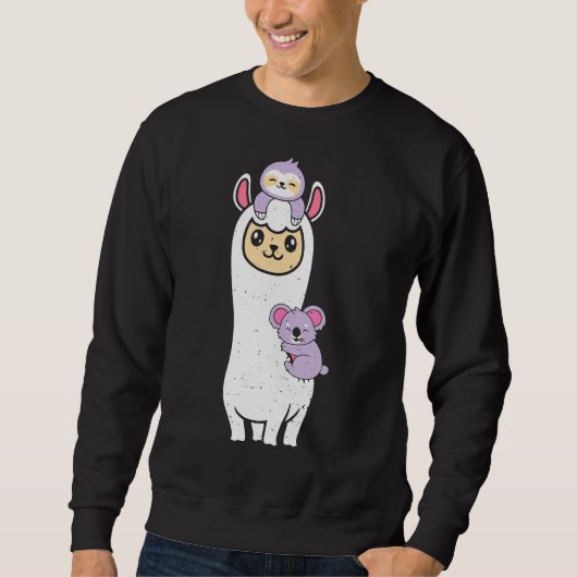 Llama Sloth en Koala Sloth Trui (Voorkant)