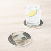 Llama Sluiten Zandsteen Onderzetter (Zijkant)