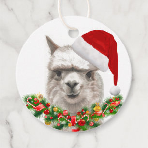 Llama Smile Cute Kerstmis Personalize Gift Label