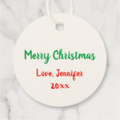 Llama Smile Cute Kerstmis Personalize Gift Label (Achterkant)