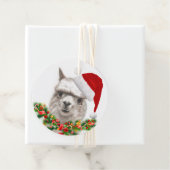 Llama Smile Cute Kerstmis Personalize Gift Label (In situ)