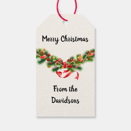 Llama Smile Cute Kerstmis Personalize Gift Label Cadeaulabel (Achterkant)